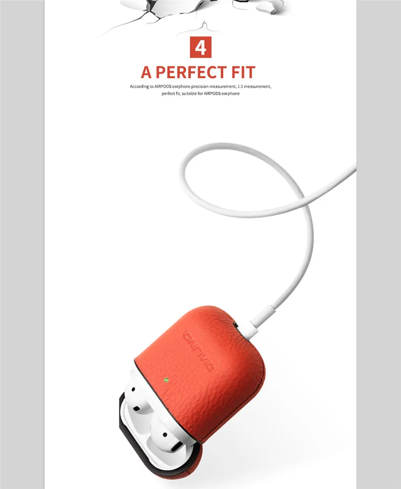 QIALINO мягкий чехол из натуральной кожи для Apple Airpods 1/2 ударопрочный чехол ручной работы чехол для наушников Apple Airpods 1/2