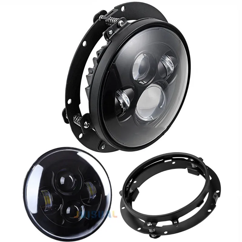 7 &quotпроектор мотоцикл светодиодный фары Hi/Lo луч 883 и кронштейн для Harley Road King Street