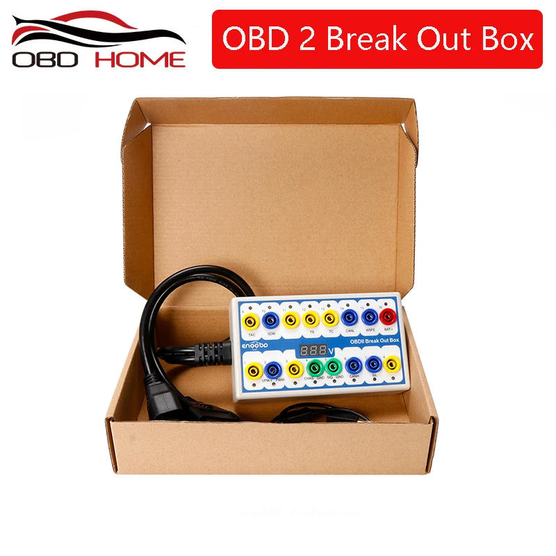 

Super OBDII OBD2 Breakout Box Car OBD 2 Break Out Box Car Protocol Detector Auto Can Test Box Automotive Connector Car-detector