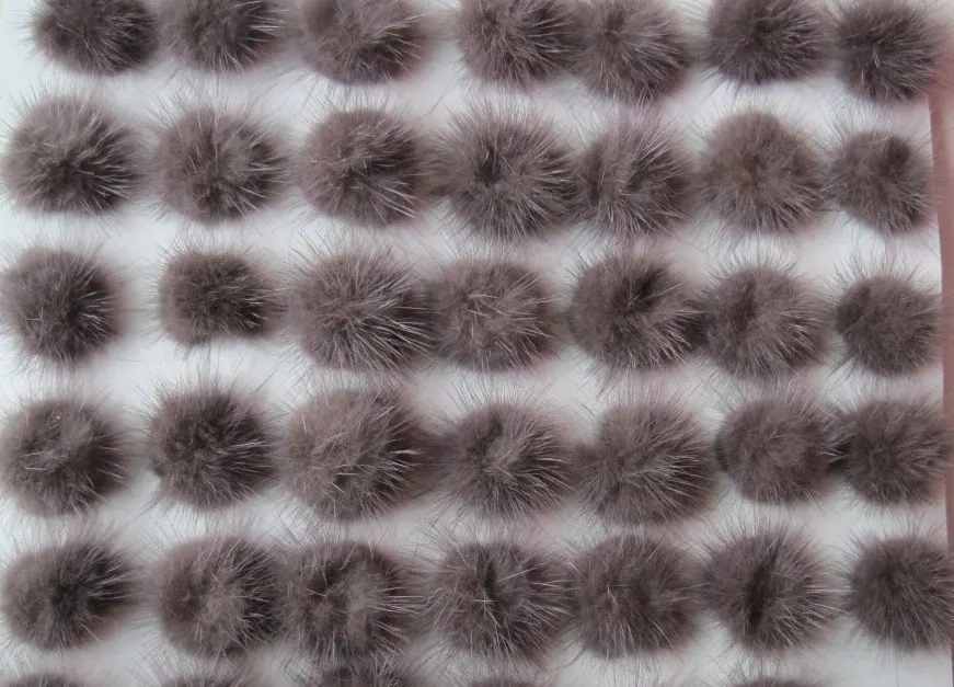 Free shipping!!!! DIY jewelry findings-30mm coffee color mink fur ball/can select you need color