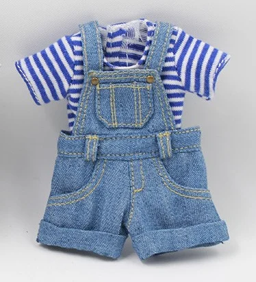 set Icy doll шарнирная кукла blyth licca боди ремень комбинезон шорты черный и синий - Цвет: set