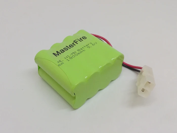 MasterFire новые 9,6 V AA 1800mAh Ni-MH аккумуляторные NiMH батареи с вилкой