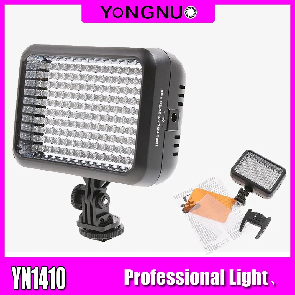 YONGNUO YN1410 светодиодный светильник для видеосъемки двухцветный 140 светодиодный фонарь для камеры фотографическое Освещение 3200 K-5500 K для фотостудии DSLR камеры