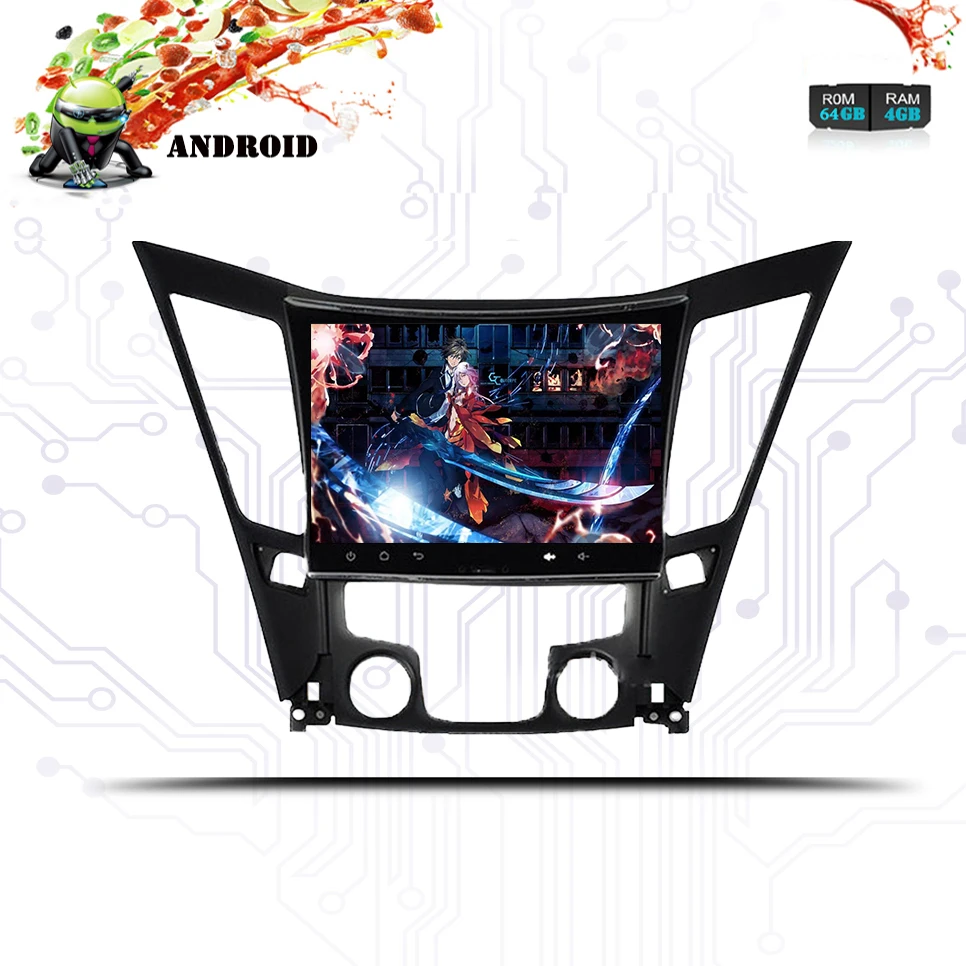 8 ядер Android 9 0 64G для Hyundai Sonata I40 I45 I50 2011 + авто стерео видео музыкальный dvd плеер Gps