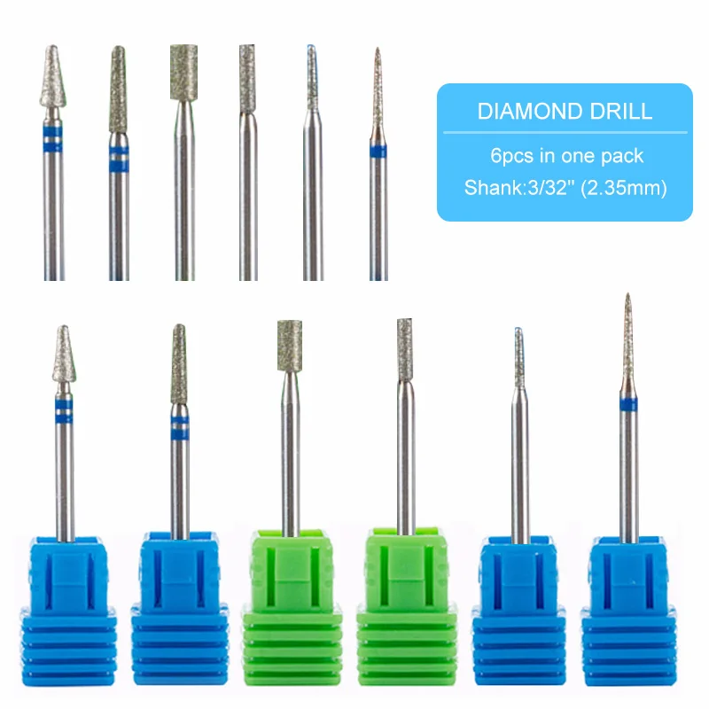 LadyMisty 7 типов алмазное керамическое сверло-резак для ногтей фрезерных станков