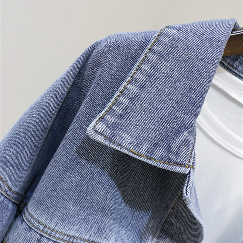 Джинсовая куртка в стиле бойфренда для женщин осенняя женская джинсовая