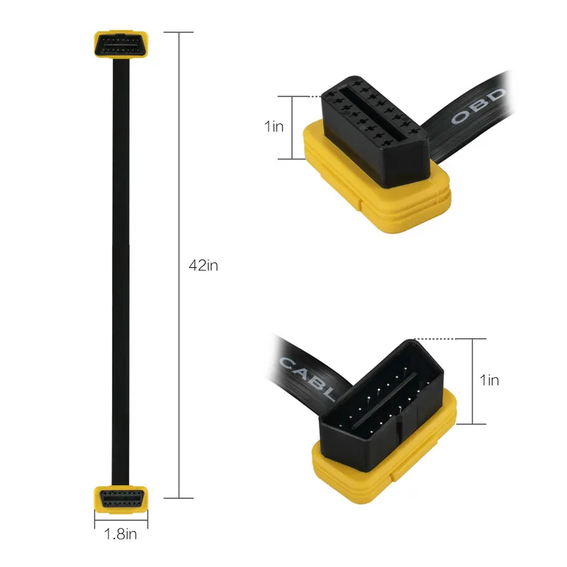 Автомобильный Удлинительный кабель AUTOOL OBD2 с переключателем Авто OBD 2 ELM327 адаптер