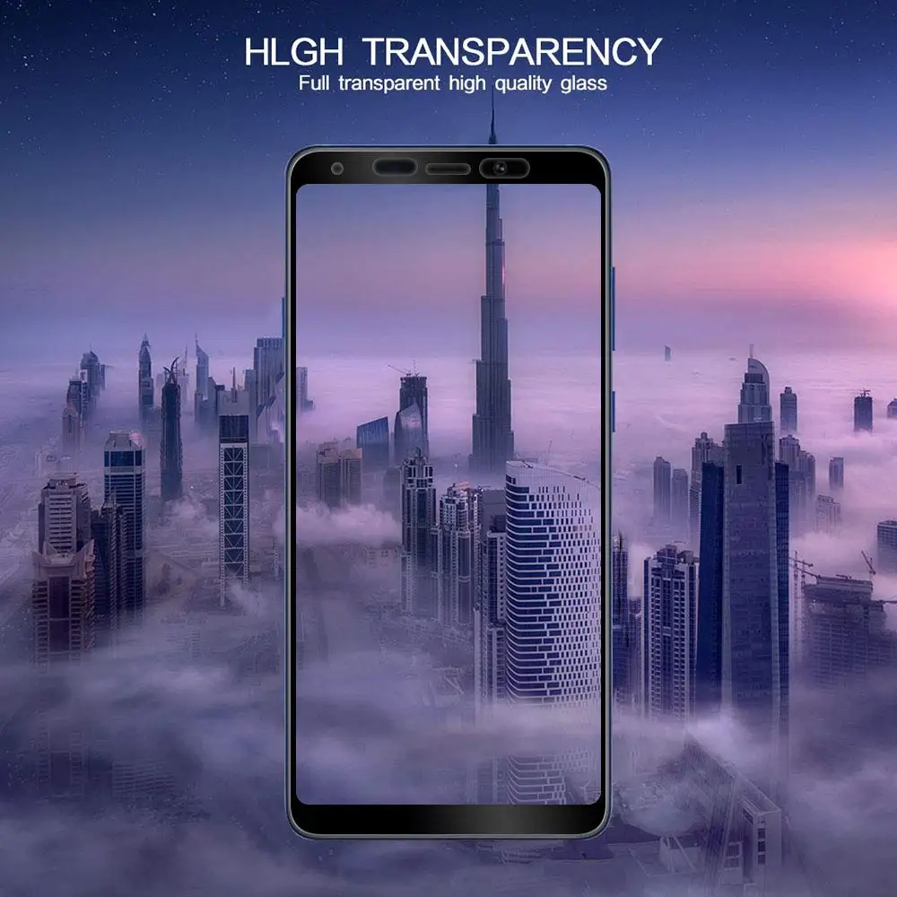 Для samsung Galaxy A9s 2018 Глянцевая 5D изогнутые углеродного волокна Мягкий край