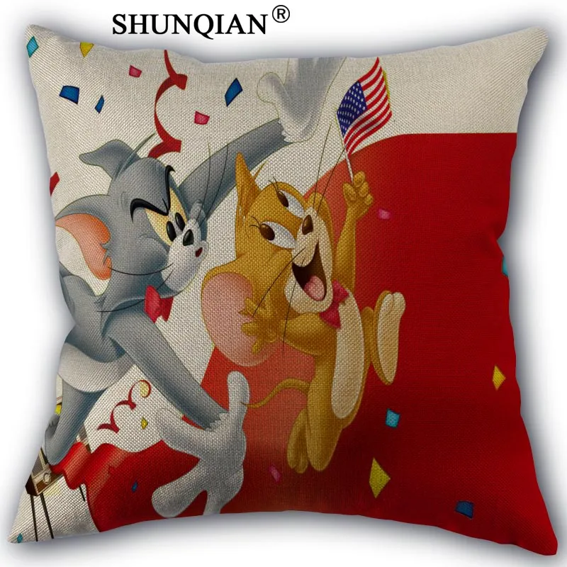 Pillowcase Наволочка Том и Джерри на заказ, наволочки из хлопка на заказ, Декоративная Подушка для домашнего интерьера - Цвет: Pillowcase