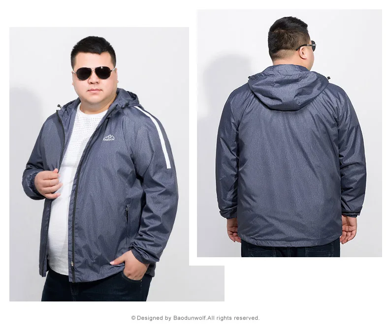 Большие размеры 10XL 8XL 6XL 5XL водонепроницаемая куртка softshell пальто брендовая мужская одежда с капюшоном черный повседневные весенние пальто мужской ветровка