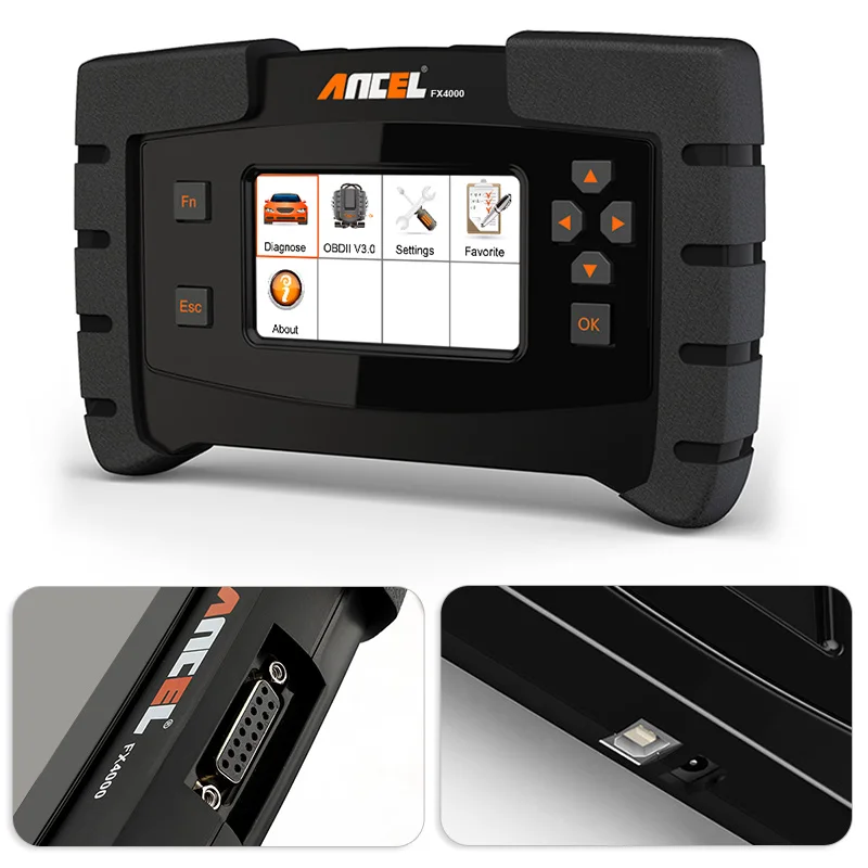 OBD OBD2 полная система диагностический инструмент Ancel FX4000 ABS подушка безопасности SAS