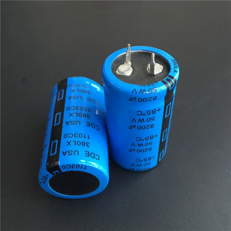 2шт мкФ 50V CDE 380LX серии 25x45 мм 50V8200uF оснастки PSU алюминиевый электролитический