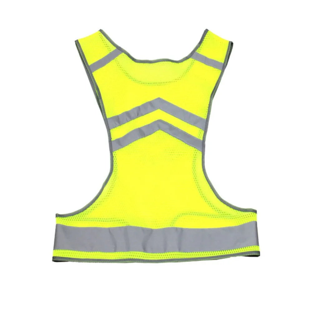 Флуоресцентный желтый светодиодный жилет для велоспорта|highly reflective|high visibility