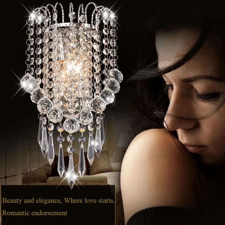 Художественная нержавеющая сталь современный светодиодный кристалл настенный