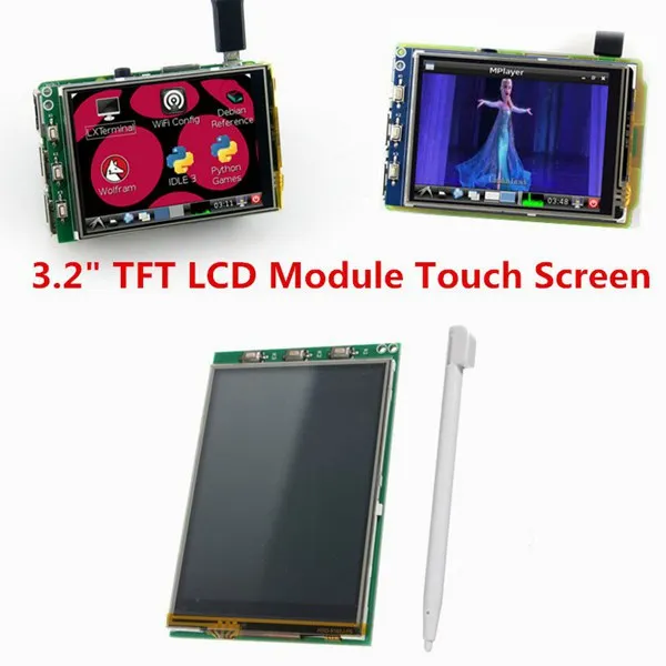 Бесплатная доставка 2 8 дюймовый сенсорный ЖК дисплей TFT для Raspberry Pi B + A pi 3|screen for