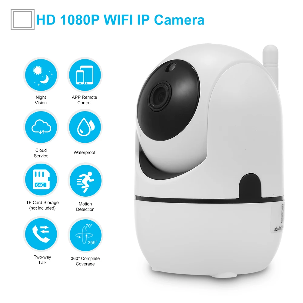 Беспроводная IP камера 1080P Wi Fi с функцией ночного видения|motion detection ip camera|ip camerahd camera