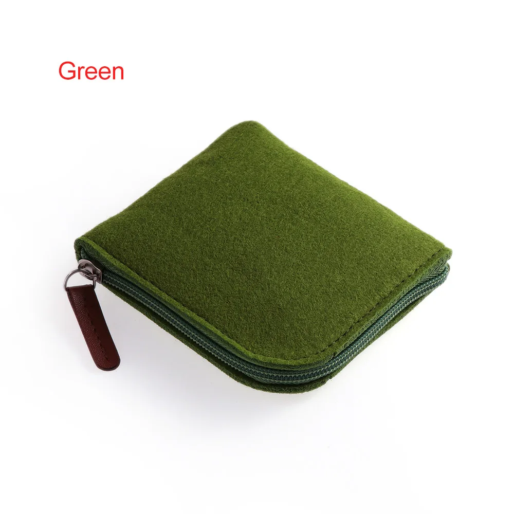 Style 2 Green 1 шт., новинка, кошелек с кошкой для женщин и девочек, мини-кошелек, квадратный фетровый Кошелек для монет, сумка для мелочи, органайзер для девушек, нулевая сумка, 12,5 см* 8 см - Цвет: Style 2 Green