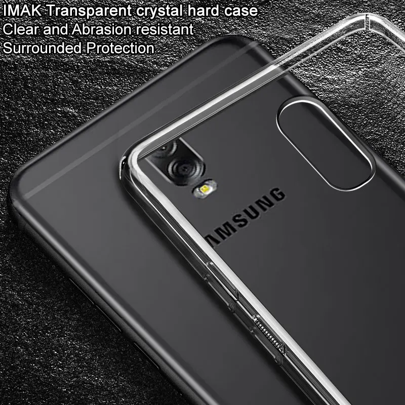 Для Samsung Galaxy C8 чехол IMAK износостойкие II Pro прозрачный Кристалл Жесткий телефона