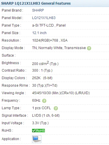 Совершенно новый ЖК-экран A + LTD121EA3K LQ121X1LH83 LTD121EC3L Z LTM12C328 LTM12C328T для Toshiba R100 R200 |