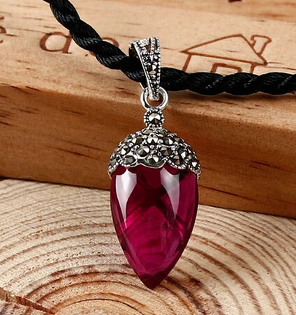 XUEYUN 411 + красная Подвеска из корунда dove blood jewelry|corundum jewelry|dove pendantjewelry pendant |
