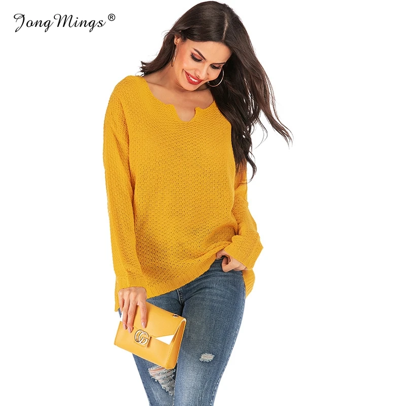 Женский вязаный свитер с длинным рукавом пуловер в Корейском стиле тонкая версия