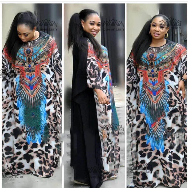 Size:(L-XXXL)New Fashion Chiffon Super Size African Loose Long Dashiki Traditional Party Dress For Lady(XF10#) | Тематическая