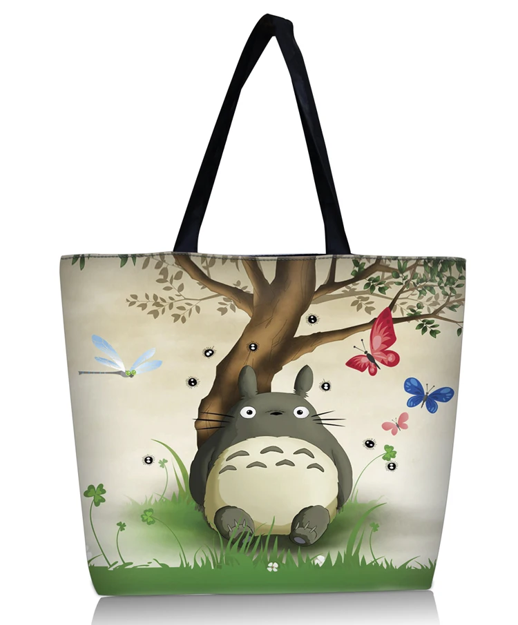 Totoro Prints Lady Women Large Folding Tote Shoulder Shopping School Bag Handbag Tablet PC for iPad Air 1 2 | Компьютеры и офис