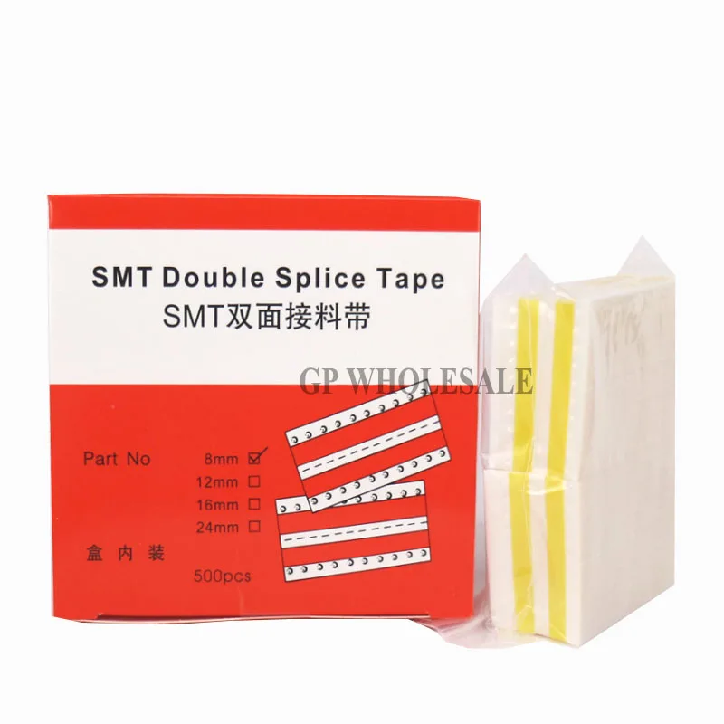 500pcs 20 lot SMT 8mm Double Face Rectangular Film Joining Splicing Tape + 10pcs 8mm width Polyimide Tape