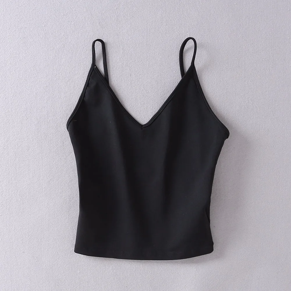 Кроп топ женский с V образным вырезом и глубокой ложкой на спине|cami top|cropped camiv neck crop
