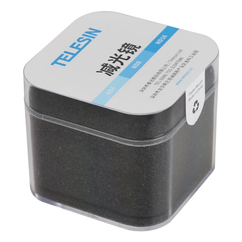 TELESIN 4 шт набор для фитинга ND фильтр защиты объектива ND4 8 16 Gopro Hero 5 6 и 7 Black