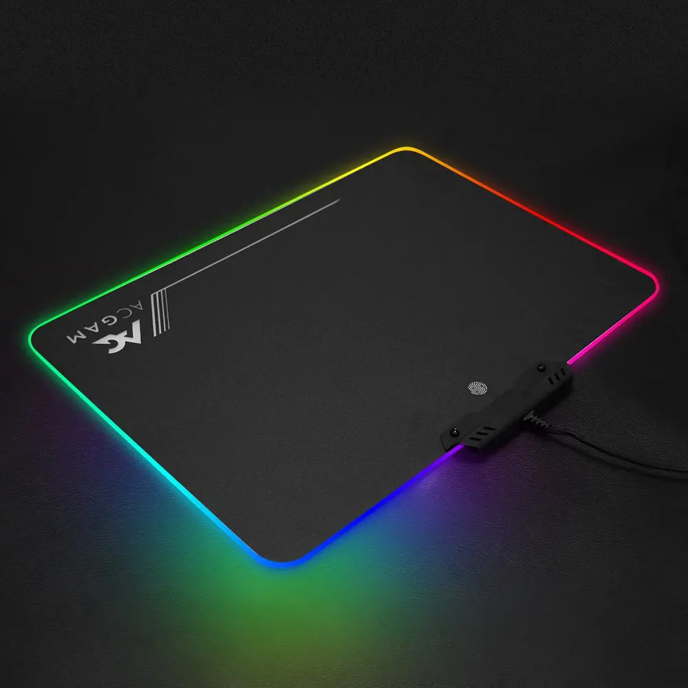 Игровой коврик для мыши acam-p09 с RGB подсветкой жесткий USB 2 0 черный | Компьютеры и