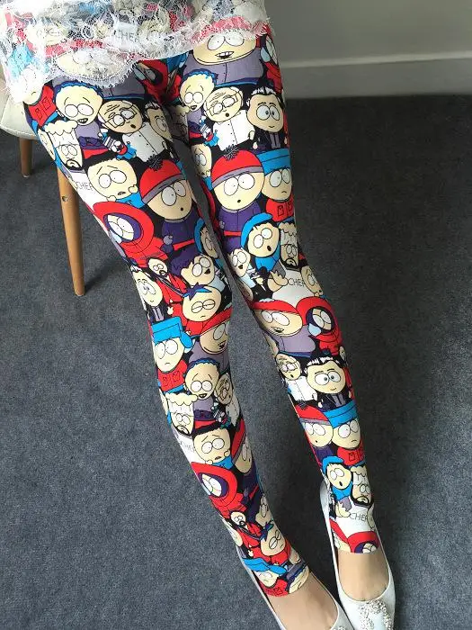 Flower Printed Leggings Sexy Women Lady Slim High Elastic Cotton Pants Multiple - Цвет: 17
