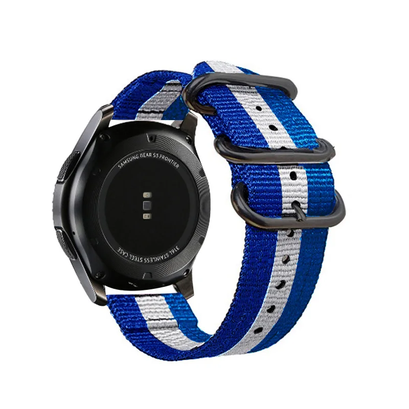 Light blue Цветной нейлоновый ремешок для samsung gear S3 s2 sport Frontier Classic Watch Band для xiaomi huami amazfit bip pace lite ремешок - Цвет ремешка: Light blue