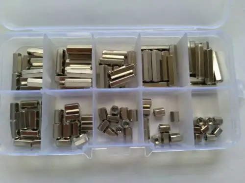 100 шт. M3 с внутренней резьбой на внутреннюю поверхность из латуни двойными