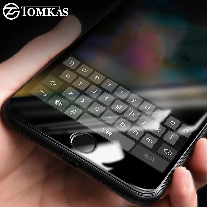 Защитное стекло TOMKAS для iPhone 6 6S Plus закаленное 5D 6D с полным покрытием 7 8 X XS