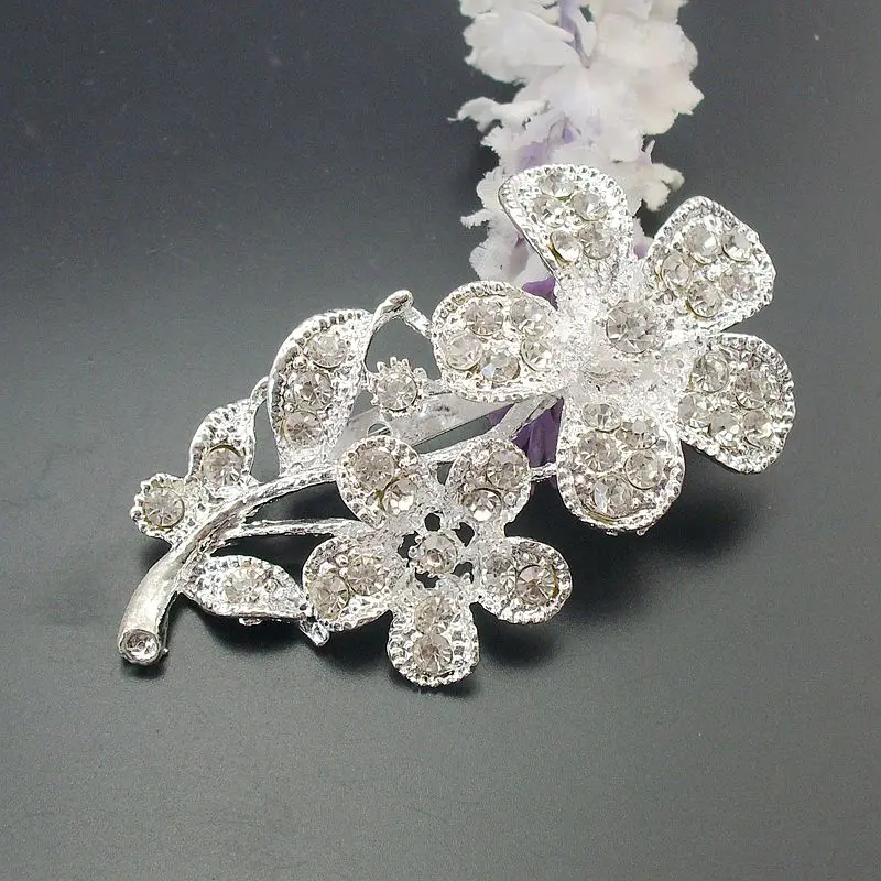 Модная брошь для свадьбы блестящий кристалл цветочный цветок свадьба сплав