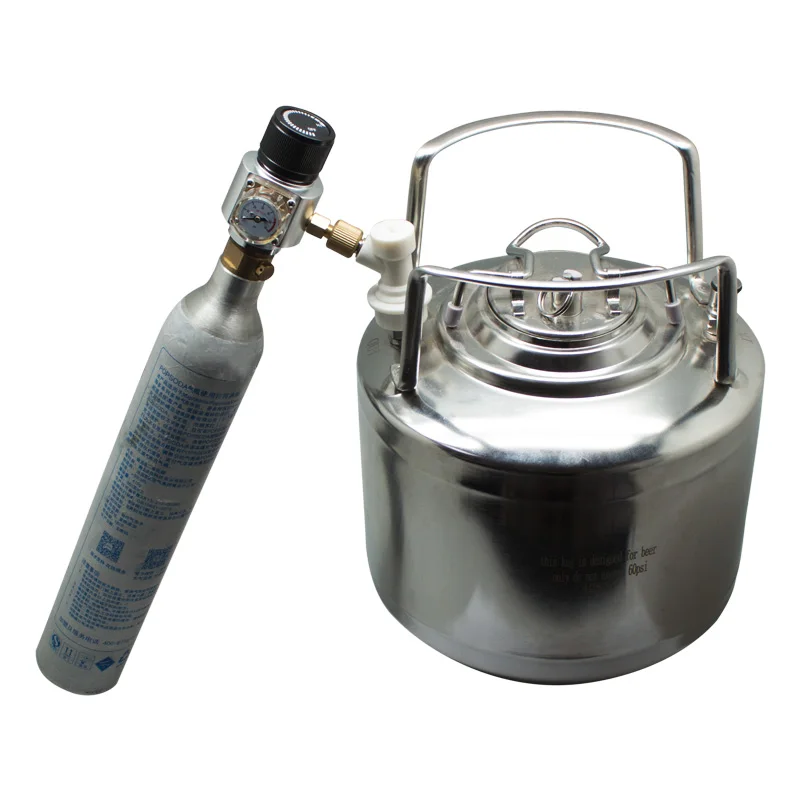 Портативный мини CO2 регулятор с манометром для доморощенного пива Kegging Thread Tr21* 4