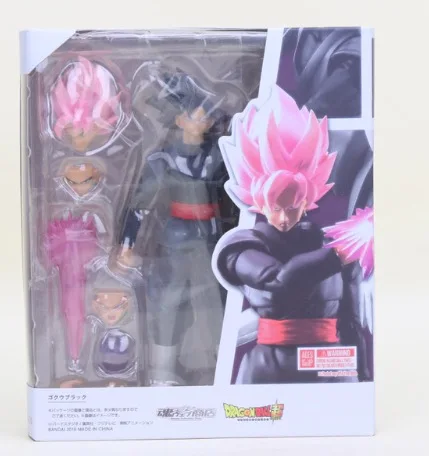 Аниме HKXZM 16 см SHF драконий шар Супер Saiyan розовая Гоку черная Zamasu ПВХ экшн-фигурка