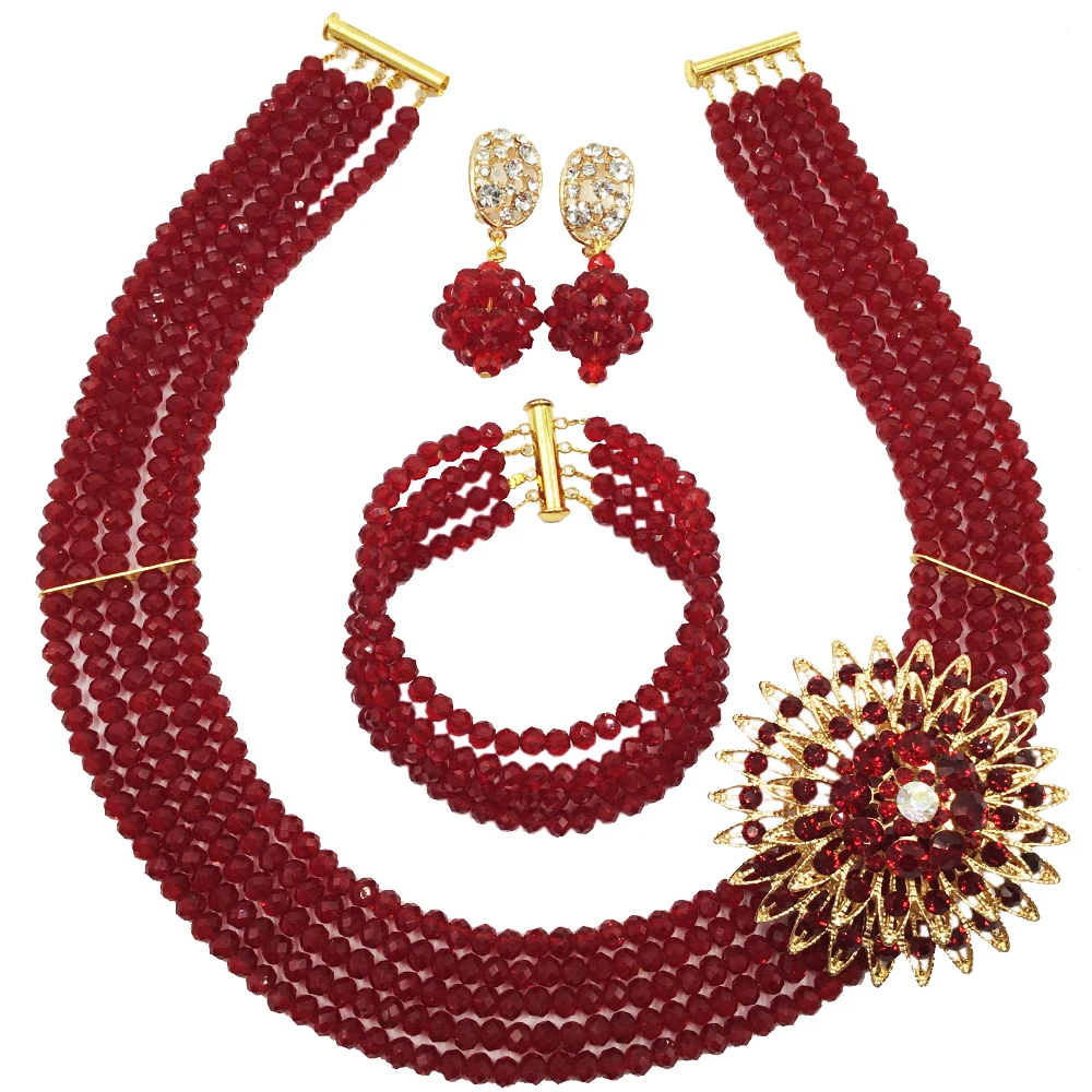 Модный винный комплект ювелирных изделий в африканском стиле нигерийские