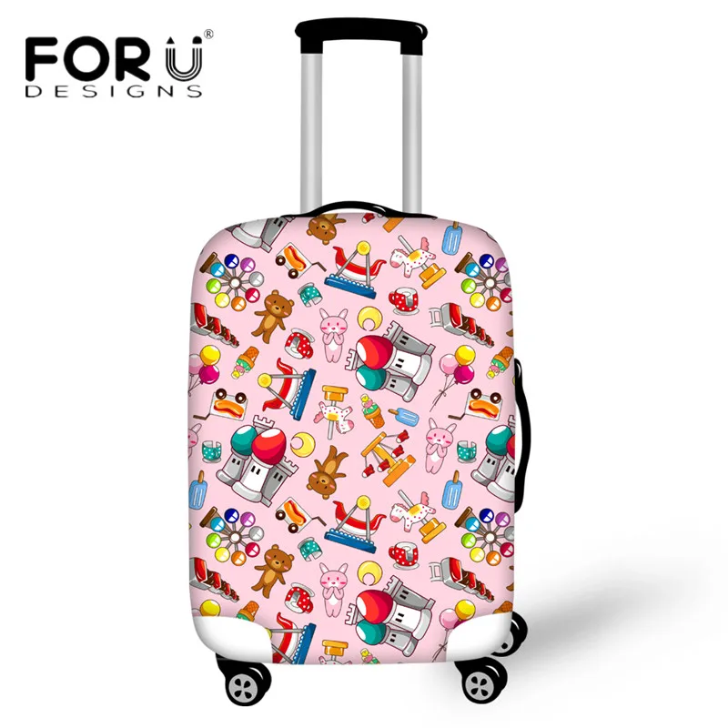 CC2340 FORUDESIGNS/путешествия по дороге забавные животные панда головоломка багаж Защитные чехлы для 18-30 дюймов чемодан Толстый эластичный на молнии - Цвет: CC2340