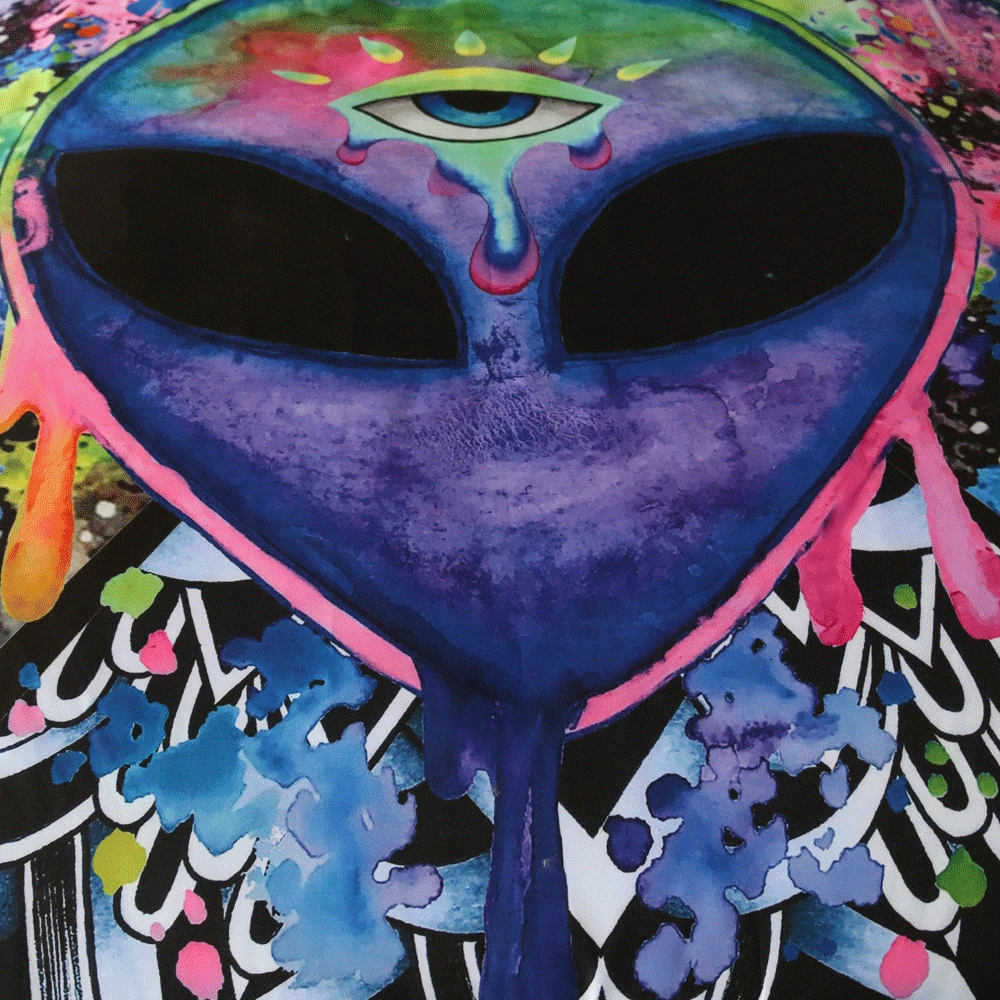 Комплект постельного белья Trippy Alien от Brizbazaar акварельный с пододеяльником Третий