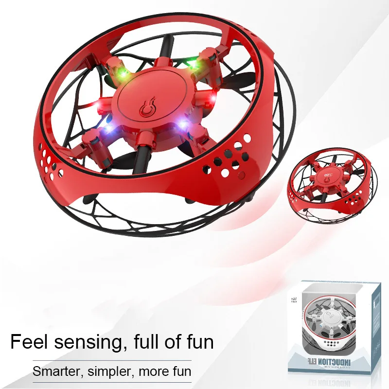 

UFO Ball mini drone 3 colors Intelligent induction rc quadcopter suspension flying aircraft Anti-collision Hand Helicopter toys