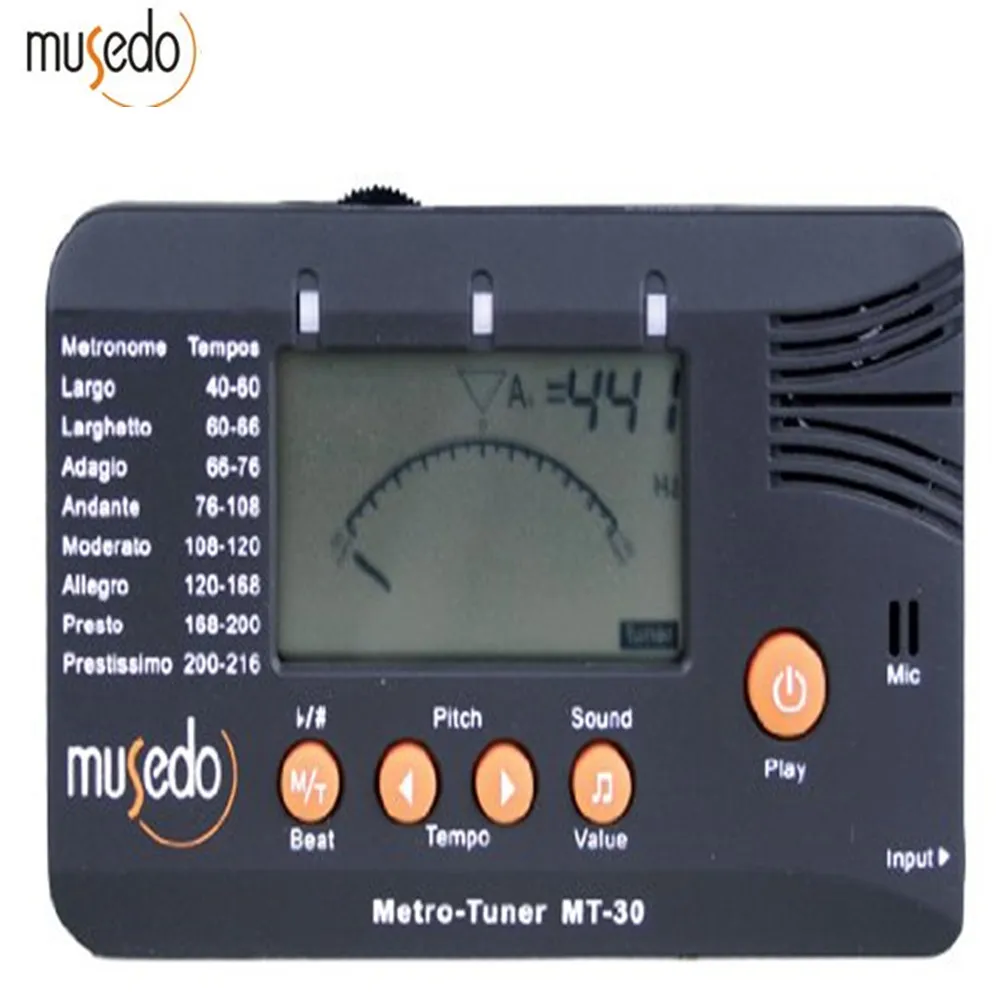 Musedo MT-30 метро-тюнер 3 в 1 тюнер, метроном, тон генератор для гитары, бас, гавайская гитара, скрипка