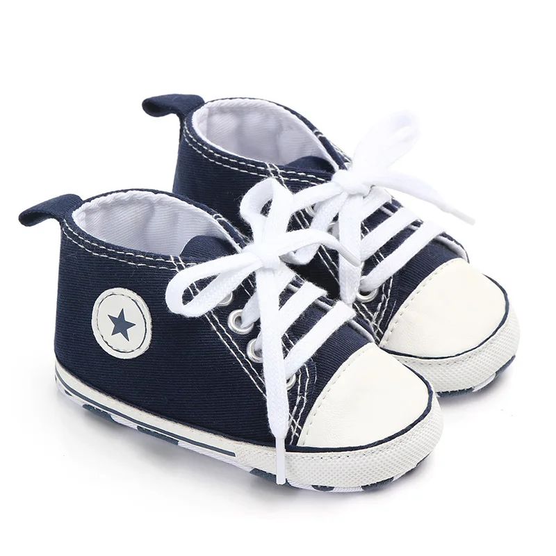 Детская парусиновая обувь для маленьких девочек от 0 до 24 месяцев хлопковая мягкая подошва детская обувь для мальчика мокасины для новорожденного Детские кроссовки