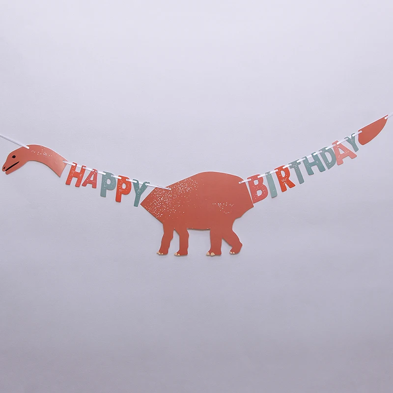 Dinosaur Banner Set Dino Themes Event Party Supplies Happy Birthday Banners Favors For Kids Boy Gift |