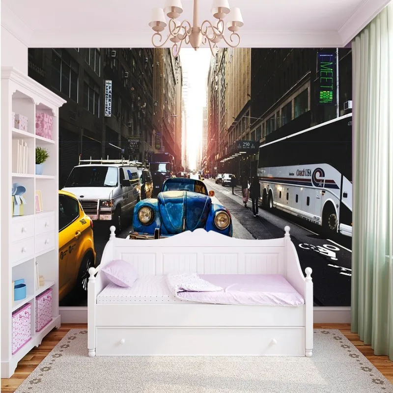 Обои 3d Европейская Архитектура улица дорога настенная живопись Гостиная