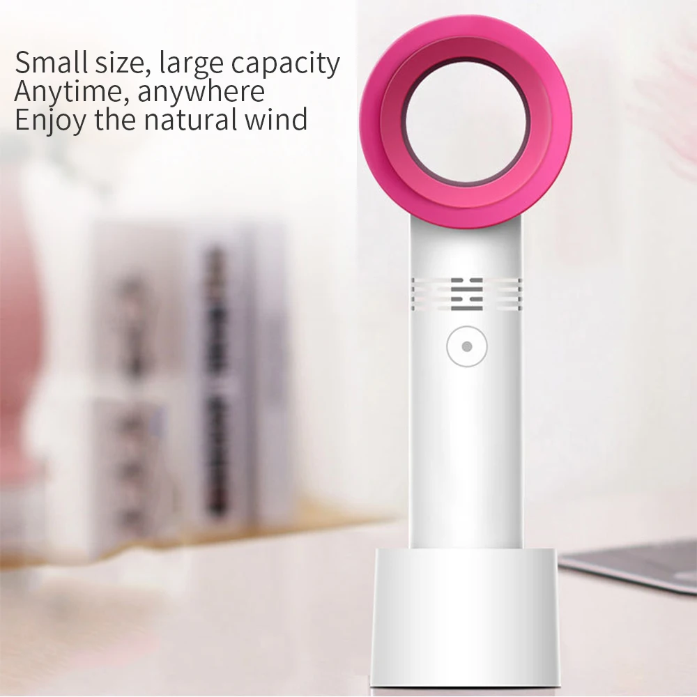 Mini Electric Fan Ventilator Handheld Bladeless Air Cooler Cooling USB Rechargeable Wireless Portable Outdoor | Бытовая техника