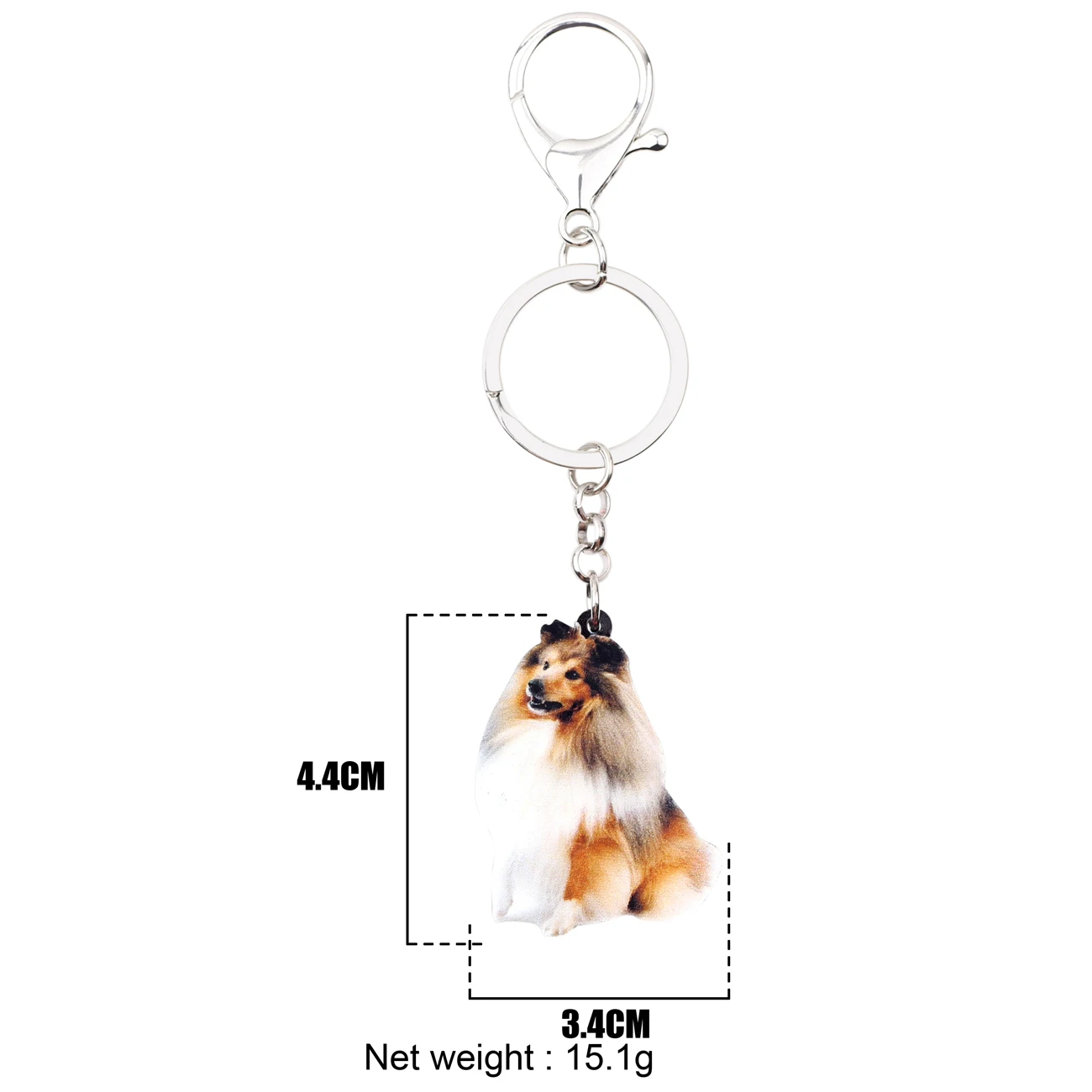 WEVENI акриловые шероховатые брелки для ключей с собакой колли подвесками модные