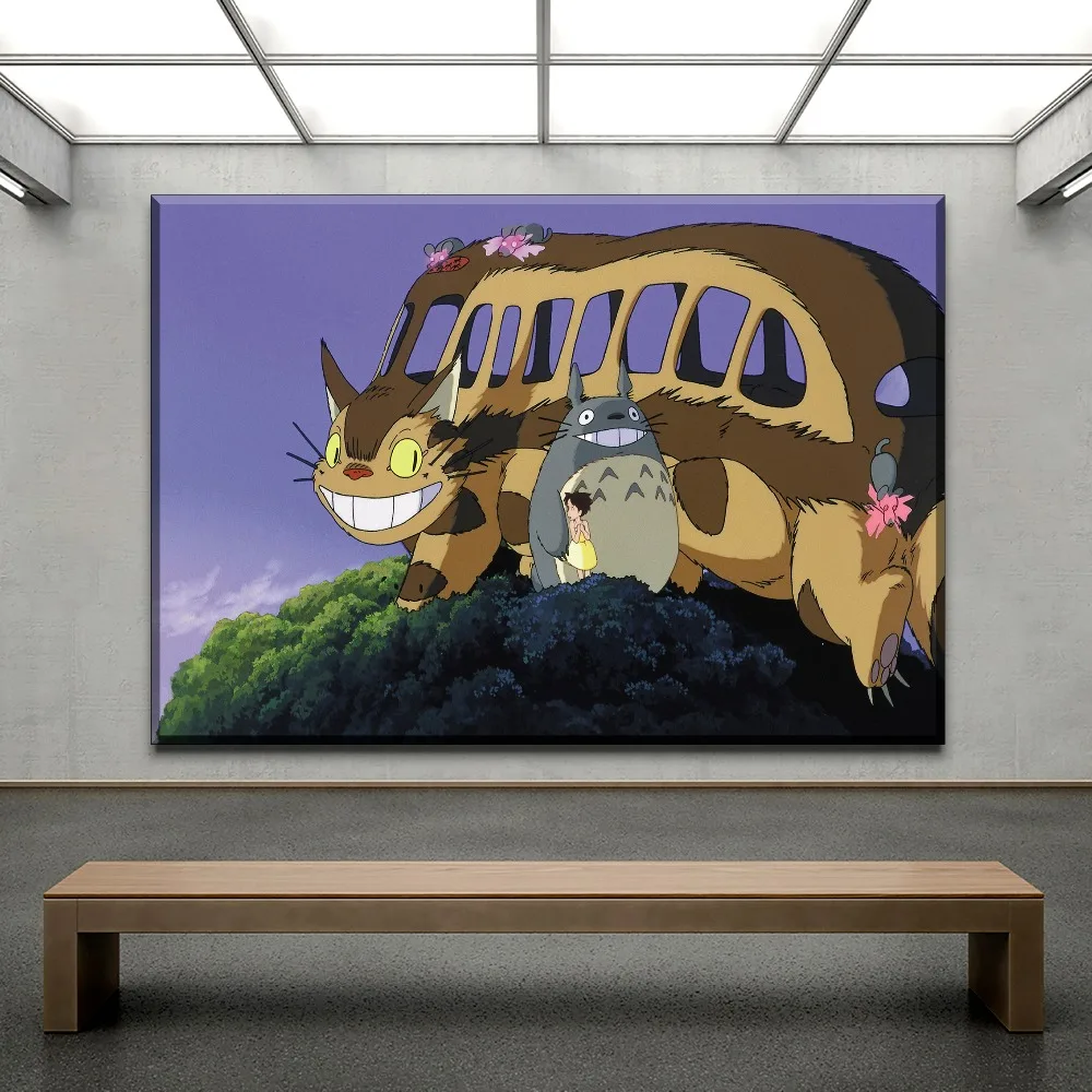 Картины для дома декоративный холст Catbus и Totoro 1 шт. мультяшный фильм мой сосед