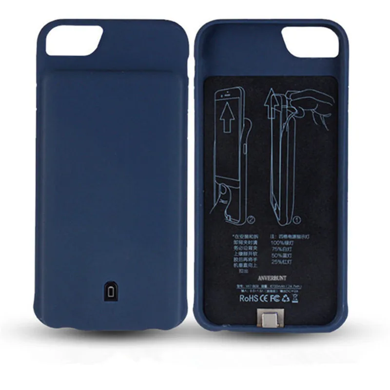 4500/7000 mAh внешняя Батарея Зарядное устройство чехол для iPhone 7 Plus 8 плюс 6 6s